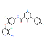 3-Pyridinecarboxamide, N-[4-[(2-amino-3-chloro-4-pyridinyl)oxy]-3-fluorophenyl]-5-(4-fluorophenyl)-1,4-dihydro-4-oxo-