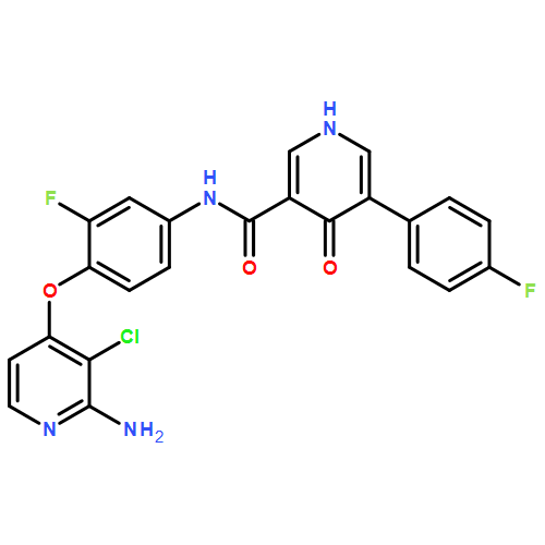 3-Pyridinecarboxamide, N-[4-[(2-amino-3-chloro-4-pyridinyl)oxy]-3-fluorophenyl]-5-(4-fluorophenyl)-1,4-dihydro-4-oxo-