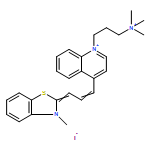 Quinolinium,4-[3-(3-methyl-2(3H)-benzothiazolylidene)-1-propen-1-yl]-1-[3-(trimethylammonio)propyl]-,iodide (1:2)